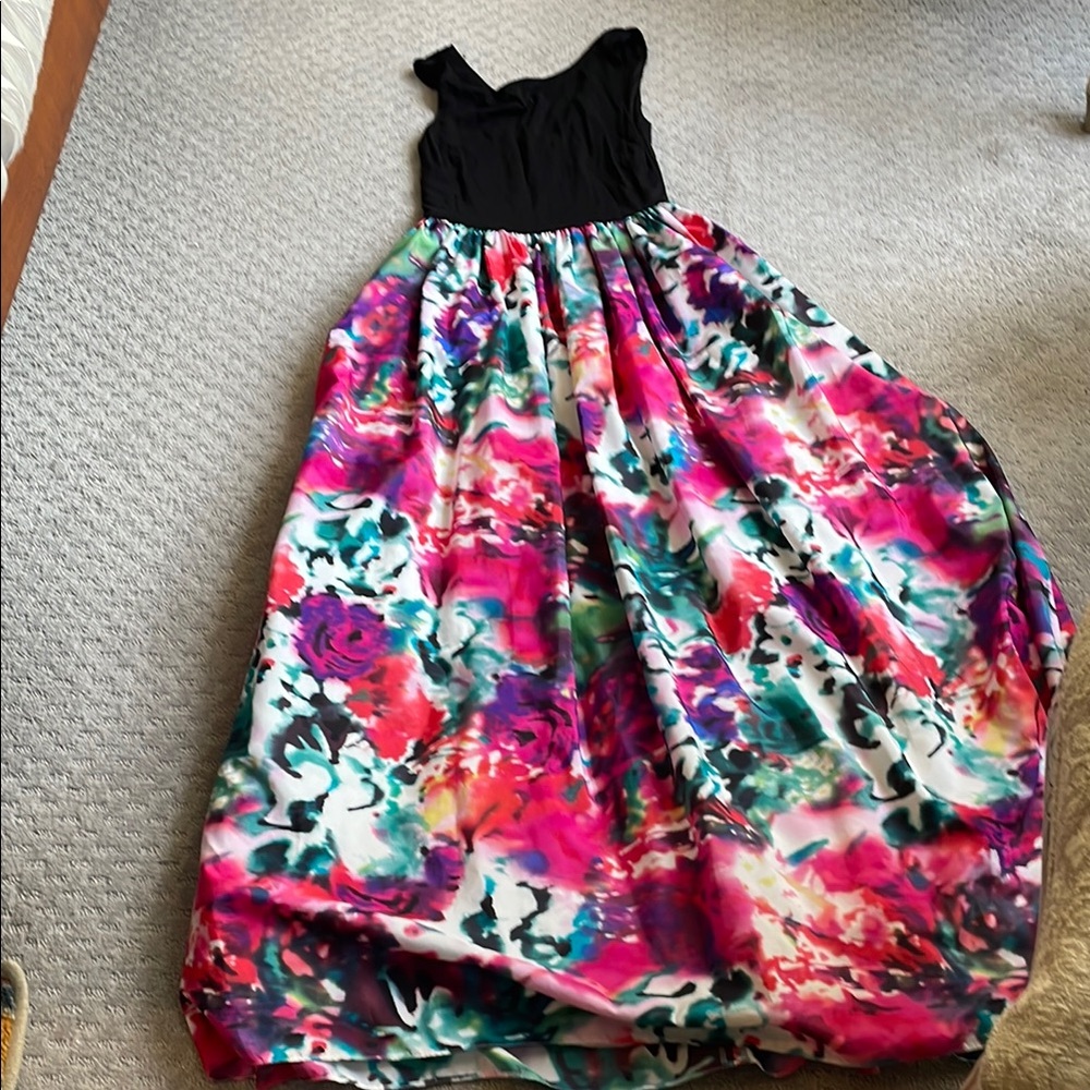Aidan Mattox Black Sleeveless Sundress for Prom